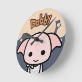 Dobby Cartoon Character Art Ronde Klok (Hoek)