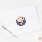 Dobby Cartoon Character Art Ronde Sticker (Envelop)