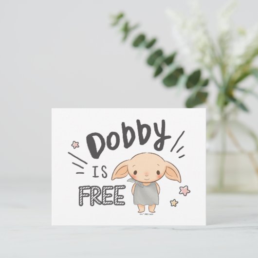 Dobby is vrij briefkaart (Staand voorkant)