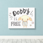 Dobby is vrij canvas afdruk (Insitu (Houten vloer))