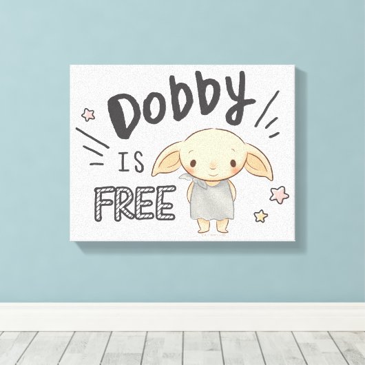 Dobby is vrij canvas afdruk (Insitu (Houten vloer))