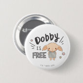 Dobby is vrij ronde button 5,7 cm (Voorkant /achterkant)
