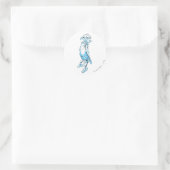 Dobby kijkt rond 1 ronde sticker (Tas)
