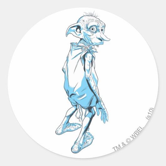 Dobby kijkt rond 1 ronde sticker (Voorkant)