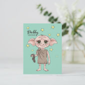 Dobby Watercolor Karakter Kunst Briefkaart (Staand voorkant)