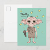 Dobby Watercolor Karakter Kunst Briefkaart (Voorkant / Achterkant)