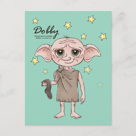 Dobby Watercolor Karakter Kunst Briefkaart (Voorkant)