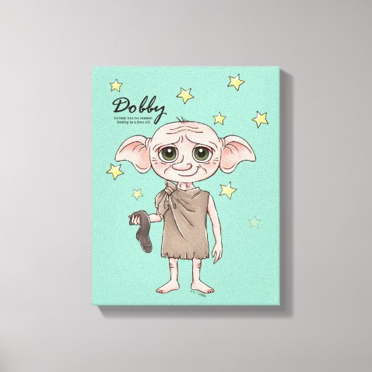 Dobby Watercolor Karakter Kunst Canvas Afdruk (Voorkant)