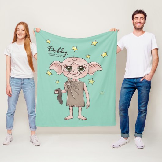 Dobby Watercolor Karakter Kunst Fleece Deken (In situ)