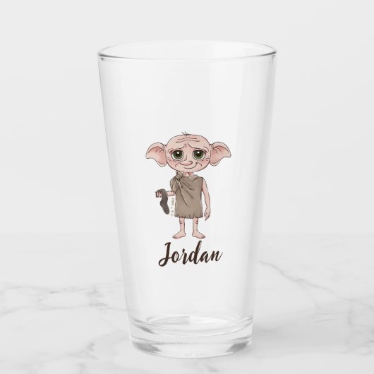 Dobby Watercolor Karakter Kunst Glas (Voorkant)
