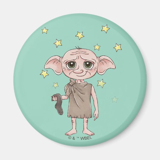Dobby Watercolor Karakter Kunst Magneet (Voorkant)