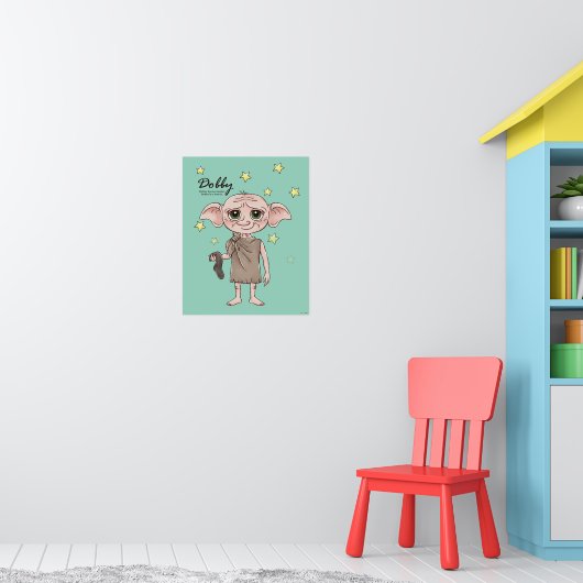 Dobby Watercolor Karakter Kunst Poster (Kinderkamer 1)