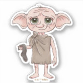 Dobby Watercolor Karakter Kunst Sticker (Voorkant)