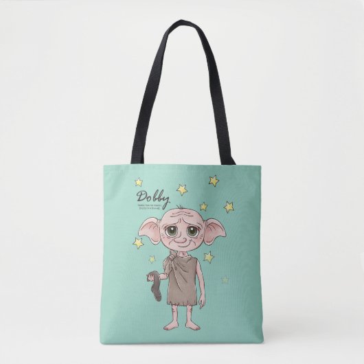 Dobby Watercolor Karakter Kunst Tote Bag (Voorkant)