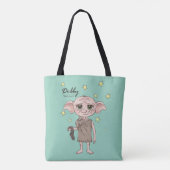 Dobby Watercolor Karakter Kunst Tote Bag (Achterkant)