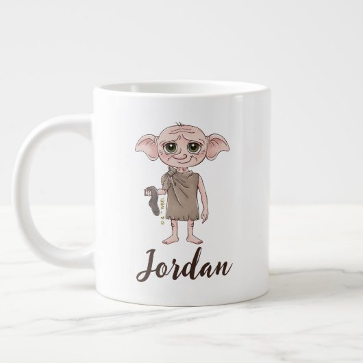 Dobby-watercolor karakterkunst grote koffiekop (Links)