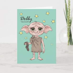 Dobby-watercolor karakterkunst kaart