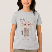 Dobby-watercolor karakterkunst Tri-Blend shirt (Voorkant)
