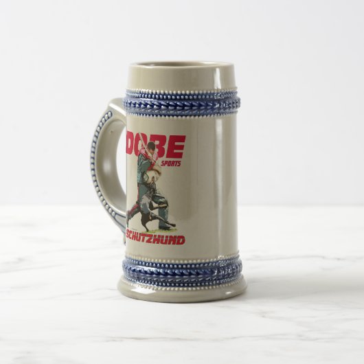Dobe Sports Schutzhund design Bierpul (Voorkant links)