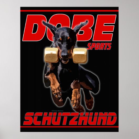 Dobe Sports Schutzhund Retrieve design Poster (Voorkant)