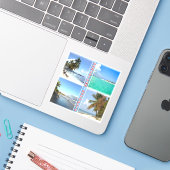 DOBeach - Zee Uitzicht - Panorama Sticker (Laptop met iPhone)