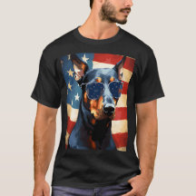 Doberman 4 juli Amerikaanse vlag