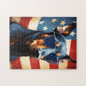 Doberman 4 juli Onafhankelijkheidsdag Legpuzzel (Horizontaal)