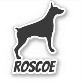 Doberman aangepaste hondennamen sticker