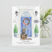 Doberman Aankondiging voor het verplaatsen van voo (Staand voorkant)