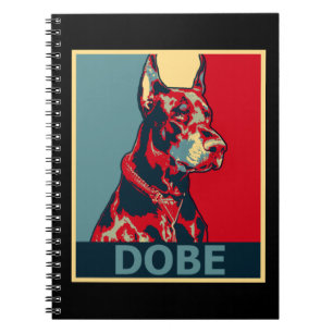 Doberman Aesthetische Dog Portrait Dobe Hope Notitieboek