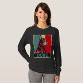 Doberman Aesthetische Dog Portret T-shirt (Voorkant volledig)