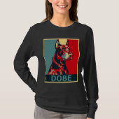 Doberman Aesthetische Dog Portret T-shirt (Voorkant)