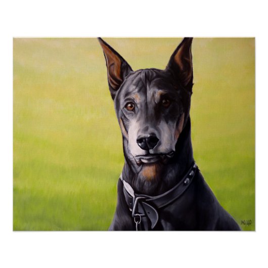 Doberman Art Poster Persoonlijke Prints voor honde (Voorkant)