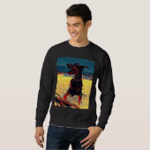 Doberman bij de strand 820 trui (Voorkant volledig)