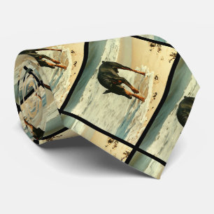 Doberman bij het Afbeelding voor het verven van he Stropdas