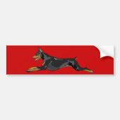 Doberman, Black Bumpersticker (Voorkant)