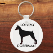 doberman black, GRAF MIJN, DOBERMAN Sleutelhanger (Voorkant)