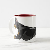 Doberman, Black Tweekleurige Koffiemok (Voorkant links)
