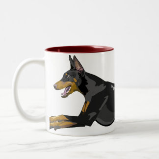 Doberman, Black Tweekleurige Koffiemok