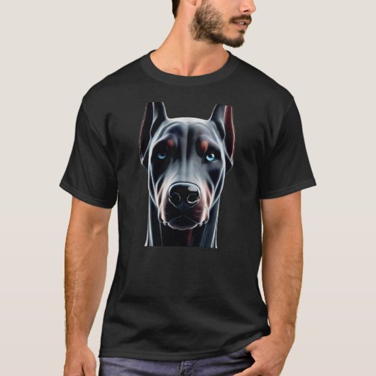 Doberman Blue Eyes T-shirt (Voorkant)