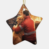 Doberman Brandweerman Kerst Ornament Hondenliefheb (Links)