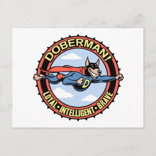 Doberman. Briefkaart