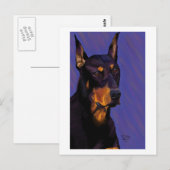 Doberman briefkaart (Voorkant / Achterkant)