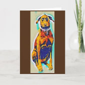 Doberman Bruin blanco wenskaart Kaart (Voorkant)