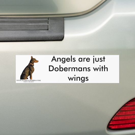 doberman-bumpersticker bumpersticker (Op auto)