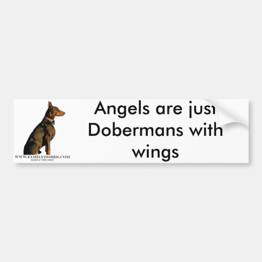 doberman-bumpersticker bumpersticker (Voorkant)