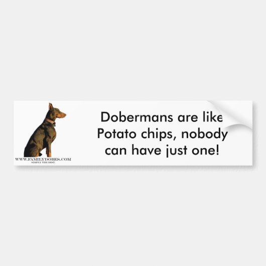 doberman-bumpersticker bumpersticker (Voorkant)