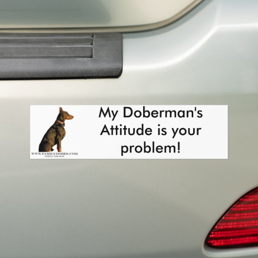 doberman-bumpersticker bumpersticker (Op auto)