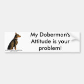 doberman-bumpersticker bumpersticker (Voorkant)