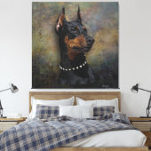 Doberman Canvas Afdruk (Insitu (Slaapkamer))